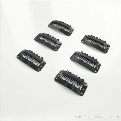 Cheap Clips in  hair net  Hairpieces Snap-Comb Wig Clips Suitable for wig hair Metal Clips For Hair Extension